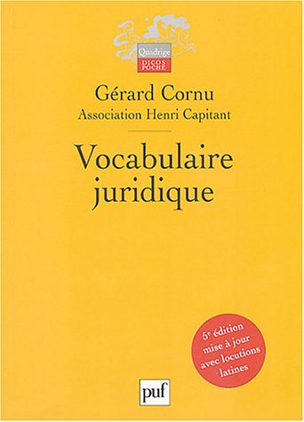 Vocabulaire juridique by (Paperback)