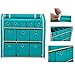 Home-Like 11 Drawer Storage Organizer, Muti-Bin Toy Organizer, 3 Tier Metal Shelves with 11 Removable Fabric Bins, DIY Multi-Purpose Storage Chest Suit for Home Office Bedroom Playroom, Turquoise