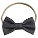 3 Pack Classic Girl Bows on Nylon Headband (Large, Red/Gray/Black Dot)