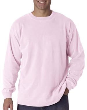 Ringspun Garment-Dyed Long-Sleeve T-Shirt (C6014)- BLOSSOM, XL
