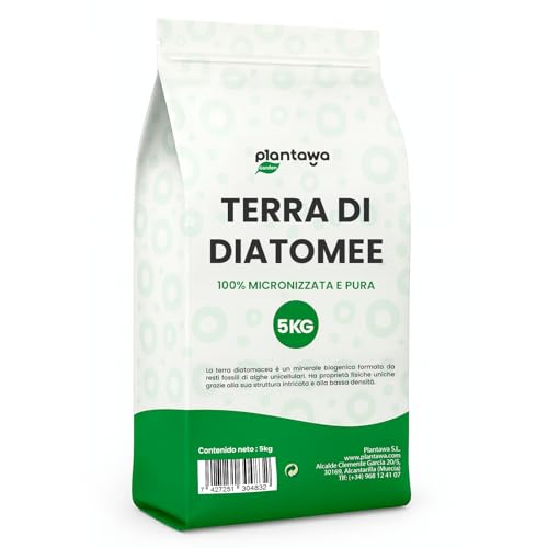 PLANTAWA Terra di Diatomee 5kg | Diatomee Polvere 100% Naturale di Alta Qualità | Perfetta per Molteplici Applicazioni in Casa e Giardino | Senza Trattamenti Chimici | Senza Additivi