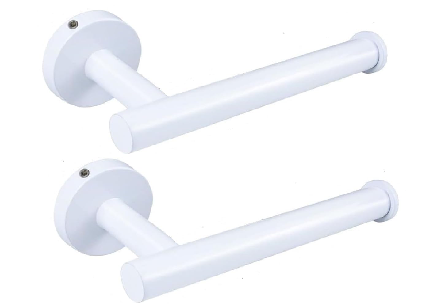 VergilSon Wall Mounted Toilet Paper Holder, Waterproof Rustproof SUS 304 Stainless Steel Tissue Dispenser for Bathroom Kitchen Storage (White 2Pcs)