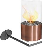 Sunnydaze Fiammata Ventless Tabletop Bio Ethanol Fireplace, Copper