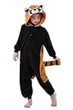 Newcosplay Unisex Children Racoon Pyjamas Halloween Onesie Costume (125)