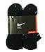 Nike Unisex Dri-FIT No Show 6-Pair Pack Black/(White) LG (Men's Shoe 8-12, Women's Shoe 10-13).