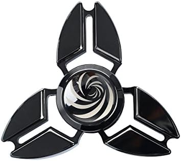 Jecnovo Metal Hand Fidget Spinner EDC ADHD Focus Toy Ultra Tri High Speed Last Up to 5 Min Spinning(Black)