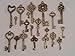 24pc Keys, Antique Bronze, 12 Pair in Assorted Sizes