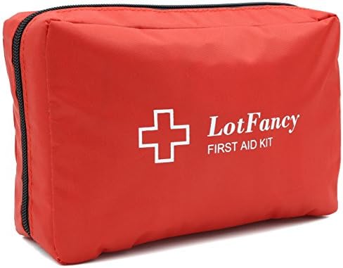 LotFancy First Aid Kit Bag for Survival &amp; Emergency, 102 PCs Medical Supplies for Car Backpack Travel Home Auto Sports Family Camping