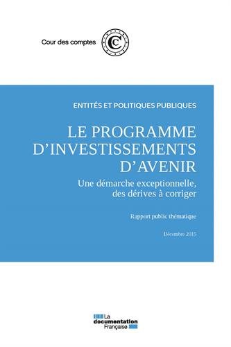 Le  programme d'investissements d'avenir