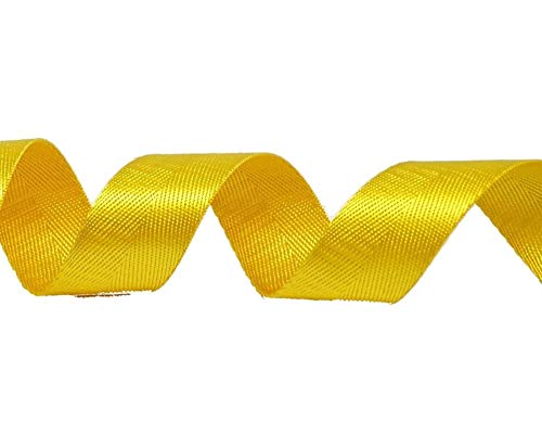 Berties Bows Cotton Blend Heavy Weight Webbing x 5 mtr, Egg Yolk, 5m