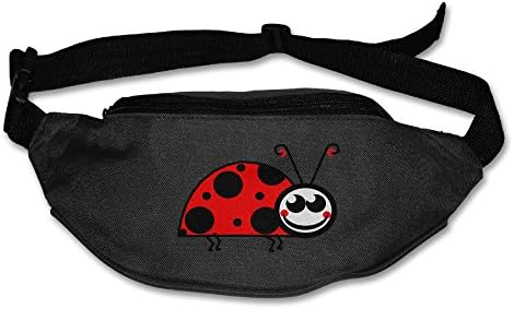 Zipper Waist Pack Fanny Pack Lady Bug Ladybird Lady Beetle Fitness Workout Hiking Running Travel Running Bag