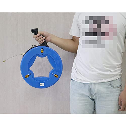 Fiberglass Wire Cable Fish Tape Fiberglass Wall line Reel Fishtape Puller- 5/32-Inch Wide,98.4-Foot