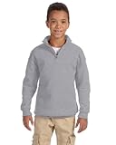 Jerzees 995Y Youth 50/50 NuBlend Quarter-Zip Cadet Collar Sweatshirt