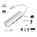 Purgo USB Type-C Hub with Card Reader,2 USB 3.0 Ports, Type-C Charging Port for MacBook Pro,Chromebook and More (Silver)