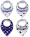 Jolly Jon Nautical Baby Bandana Drool Bibs - 4 Pack Baby Bib Gift Set - Nautical Drooling and Teething Babies – Thick Soft Absorbent Sea Bibs - Cotton Bibs for Boys and Girls