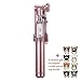 Selfie Stick - 321OU Wireless Bluetooth Mini Selfie Stick Extendable Monopod with 360 Degree Led Fill Light and Mirror for iPhone Samsung Nexus LG Android IOS Cellphones (Rose Gold)
