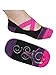 Lupo Women's Heel N Toe Yoga Barre Pilates Grip Socks, Medium Black Pink