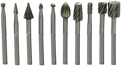 10 Piece Drill Bit Milling Cutter Set Woodworking Carving Tool Fur Dremel Corded Multifunction Tool Grinding, Grinding, Polishing