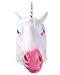 Leegoal Halloween Magical Creepy Adult Unicorn Head Latex Rubber Mask Animal Mask,White