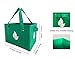 Birsppy Reusable Grocery Shopping Box Bag Deluxe Set Large Foldable Collapsible Box Tote with Extra Long Handles Reinforced Bottom and Sides in Eco Green Color (Set of 2)