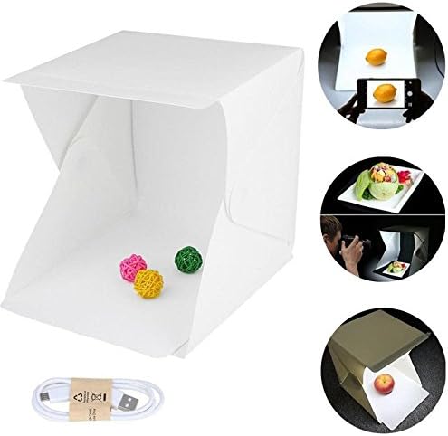 Portable Photo Studio Shooting Tent - Portable Light Box (Soft Box), Mini Photo Studio (Light Box) - Studio Lighting, With 2 LED lights, 4 backdrops, Button Design
