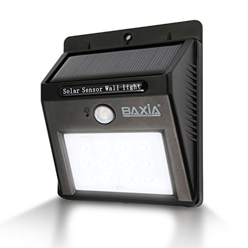 Baxia Technology Waterproof Wireless Solar Motion Sensor Night Lights - 12 Leds Bright And Security For Outdoor Garden Wall (613869821503)