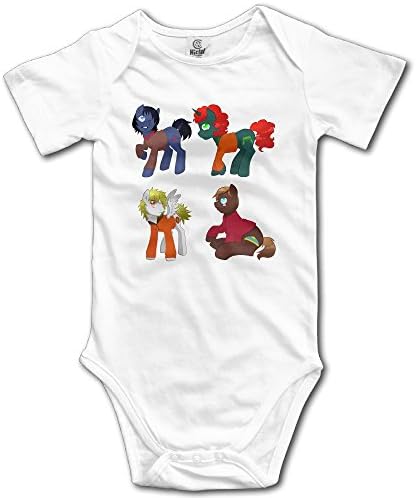 Duola Infants Boy's & Girl's South Park Pony Short Sleeve Baby Climbing Clothes For 6-24 Months White 18 Months