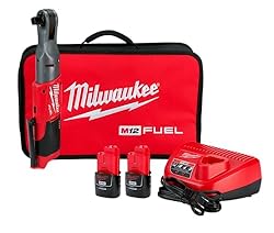 Milwaukee M12 FUEL 1/2" Ratchet with 2 Batteries