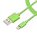 Lightning Cable, Apple Certified MFI EZOPower Lightning 8-Pin 6 Feet USB Sync & Charge Data Cable - Green