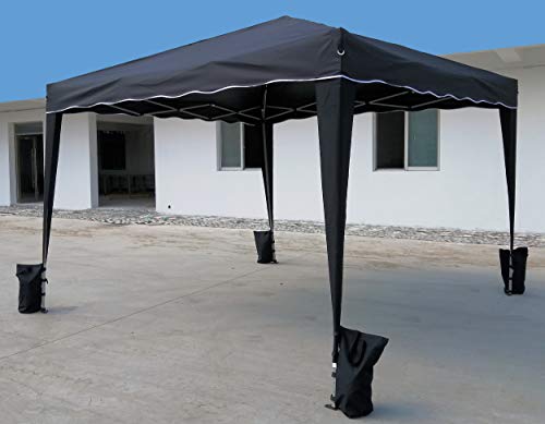 Kronenburg Pavillon Gewichte 4er Set in Schwarz – mit Sand, Splitt, Kies etc. befüllbar – Füllvolumen pro Stück ca. 13 kg - zusätzliche Standsicherung für Gartenzelt – Bild 6