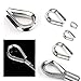 QLOUNI 50 Pcs M5 Thimble for 3/16 Steel Wire Rope Cable, 304 Stainless Steel Rope Thimble Rigging