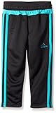 adidas Little Girls' Performance Pant, Black/Teal, 5