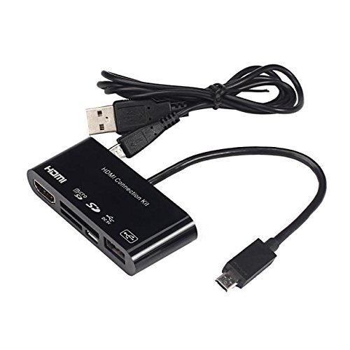 5in1 Micro USB MHL to HDMI HDTV Adapter USB OTG SD Card Reader Kit