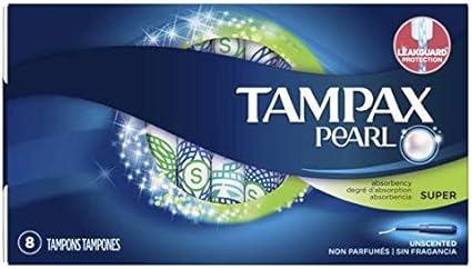Amazon Com Tampax Pearl Super Unscented 8 Count Pack Of 12