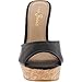 Fashion Focus Womens Ardo-42 Popular Wedge Sandal,Black,8.5