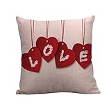 Hemlock Love Pillow Cases, Valentine Cushion Covers Headrest Covers Valentine's Day Sofa Pillow Covers (B)