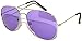 Aviator Classic Sunglasses Black Silver Bronze Gold Blue Green Yellow White... (Blue lens) OWL.