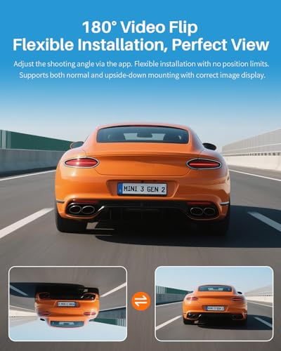 KAWA 2K 1296P QHD Mini Car Camera, Voice Control Dashcam, G-Sensor, Free 32GB TF Card, Built-in WiFi, APP Control, WDR/3D DNR Night Vision, 24H Parking Mode