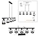 OYIPRO Kitchen Island Light, 5 Lights Pendant Light Metal Wire Cage Hanging Lamp Industrial Ceiling Light Fixture Painted Black E26 Socket