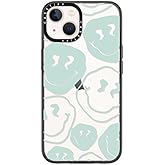 CASETiFY Compact Case for iPhone 14 [Lightweight / 4 ft. 2X Military Grade Drop Protection/Slim] - Aqua Smile Transparent - Clear Black