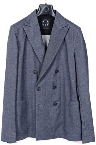 Amazon ティー ジャケット ダブルブレスト 6b デニムテーラード ジャケット リネンコットン 419 5ブルー メンズ コート ジャケット 通販