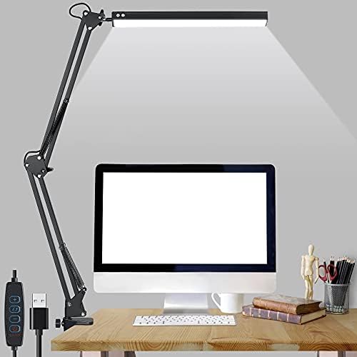 LED Desk Lamp, BZBRLZ 14W EyeCaring Metal Swing Arm Desk Lamp with