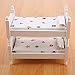 Zerodis Doll Bunk Bed, 1:12 Wooden Children Bedroom Model Toys Miniature Furniture Scene Props Mini Dollhouse Accessories for Boys Girls Gift (Chromatic Geometry)