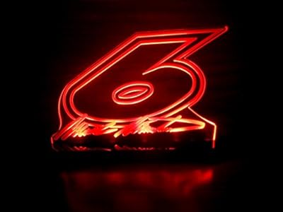 Mark Martin No.6 Signature Nascar LED Lamp Night Light Man Cave Signs