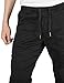 ITALY MORN Men's Chino Jogger Casual Pants S Black