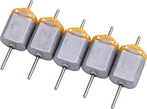 Yeeco 5PCS 130 DC Motor Mini Electric Motor, DC1.5-12V 5400RPM Carbon Brush High Speed Torque Electric Toy Cars Engine Motor Kit, Electric Machinery Motor with Long Shaft for DIY Fan Toys Cars Models