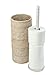 KOUBOO 1030058 La Jolla Hand Woven Rattan Toilet Roll Stand Pendant Lamp, 17.145 x 17.145 x 52.07 cm, White Wash