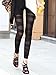 Choies Women's Nylon Black/White Bandage Straps Leggings