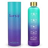 Sursip 32 oz Glass Water Bottle With Stylish