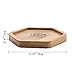 T4U 3 Inch Planter Pot Bamboo Saucer Hexagon Set of 6, Succulent Pot Holder Drainage Tray for Most Small Ceramic Succulent Planters Holding Drainage Water
